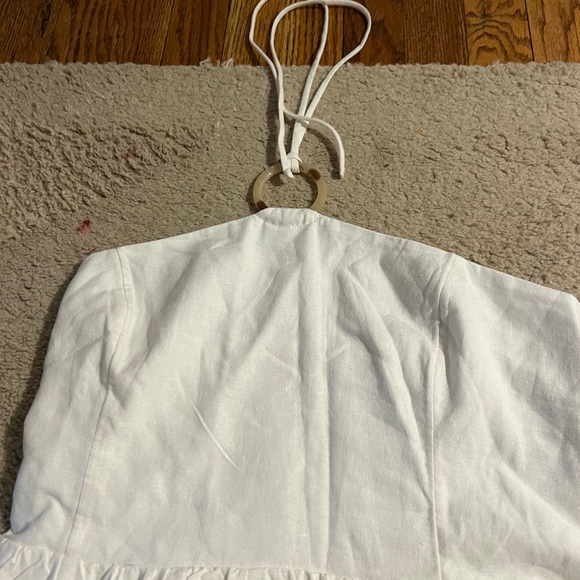 White Tie Neck Romper - Picture 3 of 3